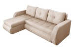 Coltar extensibil reversibil Siena Lux Cream 243x141x81 cm cu lada de depozitareInterval lungime: Peste 200 cm | Forma: Coltar | Tip: Extensibila | Material tapiterie: Textil | Numar locuri: 3 | Garantie: 2 ani - imagine 4