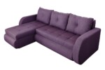 Coltar extensibil reversibil Siena Lux Purple 243x141x81 cm cu lada de depozitareInterval lungime: Peste 200 cm | Forma: Coltar | Tip: Extensibila | Material tapiterie: Textil | Numar locuri: 3 | Garantie: 2 ani - imagine 2