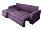 Coltar extensibil reversibil Siena Lux Purple 243x141x81 cm cu lada de depozitareInterval lungime: Peste 200 cm | Forma: Coltar | Tip: Extensibila | Material tapiterie: Textil | Numar locuri: 3 | Garantie: 2 ani - imagine 5