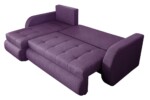 Coltar extensibil reversibil Siena Lux Purple 243x141x81 cm cu lada de depozitareInterval lungime: Peste 200 cm | Forma: Coltar | Tip: Extensibila | Material tapiterie: Textil | Numar locuri: 3 | Garantie: 2 ani - imagine 6