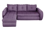 Coltar extensibil reversibil Siena Lux Purple 243x141x81 cm cu lada de depozitareInterval lungime: Peste 200 cm | Forma: Coltar | Tip: Extensibila | Material tapiterie: Textil | Numar locuri: 3 | Garantie: 2 ani - imagine 8