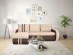 Coltar extensibil reversibil Siena Duo Maro/Bej 243x141x81 cm cu lada de depozitareInterval lungime: Peste 200 cm | Forma: Coltar | Tip: Extensibila | Material tapiterie: Textil | Numar locuri: 3 | Garantie: 2 ani