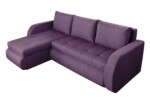 Coltar extensibil reversibil Siena Purple 243x141x81 cm cu lada de depozitareInterval lungime: Peste 200 cm | Forma: Coltar | Tip: Extensibila | Material tapiterie: Textil | Numar locuri: 3 | Garantie: 2 ani - imagine 2