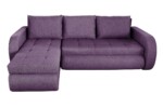 Coltar extensibil reversibil Siena Purple 243x141x81 cm cu lada de depozitareInterval lungime: Peste 200 cm | Forma: Coltar | Tip: Extensibila | Material tapiterie: Textil | Numar locuri: 3 | Garantie: 2 ani - imagine 8