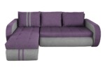 Coltar extensibil reversibil Siena Duo Mov/Gri 243x141x81 cm cu lada de depozitareInterval lungime: Peste 200 cm | Forma: Coltar | Tip: Extensibila | Material tapiterie: Textil | Numar locuri: 3 | Garantie: 2 ani - imagine 5