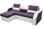 Coltar extensibil Madrid, 226x145x79 cm, 2 lazi depozitare, Reversibil, Alb/ MovGarantie: 2 ani | Interval lungime: Peste 200 cm | Tip: Extensibila | Material cadru: Lemn + Pal + MDF | Forma: Coltar | Material tapiterie: Textil; Piele ecologica | Numar locuri: 3 - imagine 4