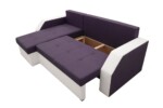 Coltar extensibil Madrid, 226x145x79 cm, 2 lazi depozitare, Reversibil, Alb/ MovGarantie: 2 ani | Interval lungime: Peste 200 cm | Tip: Extensibila | Material cadru: Lemn + Pal + MDF | Forma: Coltar | Material tapiterie: Textil; Piele ecologica | Numar locuri: 3 - imagine 7