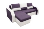 Coltar extensibil Madrid, 226x145x79 cm, 2 lazi depozitare, Reversibil, Alb/ MovGarantie: 2 ani | Interval lungime: Peste 200 cm | Tip: Extensibila | Material cadru: Lemn + Pal + MDF | Forma: Coltar | Material tapiterie: Textil; Piele ecologica | Numar locuri: 3 - imagine 9