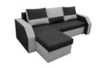 Coltar extensibil Madrid, 226x145x79 cm, 2 lazi depozitare, Reversibil, Gri/NegruGarantie: 2 ani | Interval lungime: Peste 200 cm | Tip: Extensibila | Material cadru: Lemn + Pal + MDF | Forma: Coltar | Material tapiterie: Textil; Piele ecologica | Numar locuri: 3 - imagine 11
