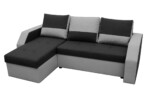 Coltar extensibil Madrid, 226x145x79 cm, 2 lazi depozitare, Reversibil, Gri/NegruGarantie: 2 ani | Interval lungime: Peste 200 cm | Tip: Extensibila | Material cadru: Lemn + Pal + MDF | Forma: Coltar | Material tapiterie: Textil; Piele ecologica | Numar locuri: 3 - imagine 6