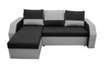 Coltar extensibil Madrid, 226x145x79 cm, 2 lazi depozitare, Reversibil, Gri/NegruGarantie: 2 ani | Interval lungime: Peste 200 cm | Tip: Extensibila | Material cadru: Lemn + Pal + MDF | Forma: Coltar | Material tapiterie: Textil; Piele ecologica | Numar locuri: 3 - imagine 7