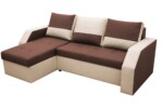 Coltar extensibil Madrid, 226x145x79 cm, 2 lazi depozitare, Reversibil, Maro/BejGarantie: 2 ani | Interval lungime: Peste 200 cm | Tip: Extensibila | Material cadru: Lemn + Pal + MDF | Forma: Coltar | Material tapiterie: Textil; Piele ecologica | Numar locuri: 3 - imagine 4