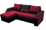 Coltar extensibil Madrid, 226x145x79 cm, 2 lazi depozitare, Reversibil, Rosu/NegruGarantie: 2 ani | Interval lungime: Peste 200 cm | Tip: Extensibila | Material cadru: Lemn + Pal + MDF | Forma: Coltar | Material tapiterie: Textil; Piele ecologica | Numar locuri: 3 - imagine 4