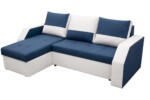 Coltar extensibil Madrid, 226x145x79 cm, 2 lazi depozitare, Reversibil, Alb/Albastru petrolGarantie: 2 ani | Interval lungime: Peste 200 cm | Tip: Extensibila | Material cadru: Lemn + Pal + MDF | Forma: Coltar | Material tapiterie: Textil; Piele ecologica | Numar locuri: 3 - imagine 4