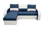 Coltar extensibil Madrid, 226x145x79 cm, 2 lazi depozitare, Reversibil, Alb/Albastru petrolGarantie: 2 ani | Interval lungime: Peste 200 cm | Tip: Extensibila | Material cadru: Lemn + Pal + MDF | Forma: Coltar | Material tapiterie: Textil; Piele ecologica | Numar locuri: 3 - imagine 5