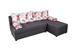 Coltar extensibil reversibil Modena Grey Roses Flower 206x145x80 cm cu lada de depozitareSuprafata pentru dormit: 140 x 206 cm | Interval lungime: Peste 200 cm | Forma: Coltar | Tip: Extensibila | Material cadru: Lemn, MDF, PAL | Material tapiterie: Textil | Numar locuri: 3 | Garantie: 2 ani - imagine 4