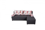 Coltar extensibil reversibil Modena Grey Roses Flower 206x145x80 cm cu lada de depozitareSuprafata pentru dormit: 140 x 206 cm | Interval lungime: Peste 200 cm | Forma: Coltar | Tip: Extensibila | Material cadru: Lemn, MDF, PAL | Material tapiterie: Textil | Numar locuri: 3 | Garantie: 2 ani - imagine 6
