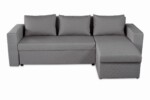 Coltar extensibil reversibil Napoli Gri, cu lada de depozitare, 247x148x78 cmTip: Extensibila | Interval lungime: Peste 200 cm | Forma: Coltar | Material tapiterie: Textil | Numar locuri: 3 - imagine 4