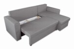 Coltar extensibil reversibil Napoli Gri, cu lada de depozitare, 247x148x78 cmTip: Extensibila | Interval lungime: Peste 200 cm | Forma: Coltar | Material tapiterie: Textil | Numar locuri: 3 - imagine 7