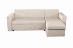 Coltar extensibil reversibil Napoli Bej, cu lada de depozitare, 247x148x78 cmInterval lungime: Peste 200 cm | Tip: Extensibila | Forma: Coltar | Material tapiterie: Textil | Numar locuri: 3 - imagine 4