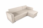 Coltar extensibil reversibil Napoli Bej, cu lada de depozitare, 247x148x78 cmInterval lungime: Peste 200 cm | Tip: Extensibila | Forma: Coltar | Material tapiterie: Textil | Numar locuri: 3 - imagine 7