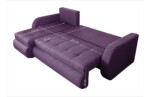 Coltar extensibil reversibil Siena Lux Purple 243x141x81 cm cu lada de depozitareInterval lungime: Peste 200 cm | Forma: Coltar | Tip: Extensibila | Material tapiterie: Textil | Numar locuri: 3 | Garantie: 2 ani - imagine 4