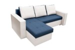 Coltar extensibil Toledo, 226x145x79 cm, 2 lazi depozitare, Reversibil, Alb/Albastru petrolInterval lungime: Peste 200 cm | Tip: Extensibila | Material cadru: Lemn + Pal + MDF | Forma: Coltar | Material tapiterie: Textil; Piele ecologica | Numar locuri: 3 - imagine 10