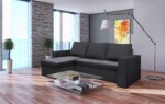Coltar extensibil Toledo, 226x145x79 cm, 2 lazi depozitare, Reversibil, Gri inchis/AntracitInterval lungime: Peste 200 cm | Forma: Coltar | Tip: Extensibila | Material tapiterie: Textil; Piele ecologica | Numar locuri: 3 | Garantie: 2 ani