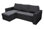 Coltar extensibil Toledo, 226x145x79 cm, 2 lazi depozitare, Reversibil, Gri inchis/AntracitInterval lungime: Peste 200 cm | Forma: Coltar | Tip: Extensibila | Material tapiterie: Textil; Piele ecologica | Numar locuri: 3 | Garantie: 2 ani - imagine 4