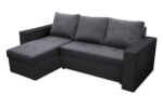 Coltar extensibil Toledo, 226x145x79 cm, 2 lazi depozitare, Reversibil, Gri inchis/AntracitInterval lungime: Peste 200 cm | Forma: Coltar | Tip: Extensibila | Material tapiterie: Textil; Piele ecologica | Numar locuri: 3 | Garantie: 2 ani - imagine 5
