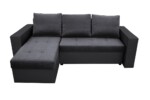 Coltar extensibil Toledo, 226x145x79 cm, 2 lazi depozitare, Reversibil, Gri inchis/AntracitInterval lungime: Peste 200 cm | Forma: Coltar | Tip: Extensibila | Material tapiterie: Textil; Piele ecologica | Numar locuri: 3 | Garantie: 2 ani - imagine 6
