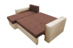 Coltar extensibil Toledo, 226x145x79 cm, 2 lazi depozitare, Reversibil, Bej/MaroInterval lungime: Peste 200 cm | Tip: Extensibila | Material cadru: Lemn + Pal + MDF | Forma: Coltar | Material tapiterie: Textil; Piele ecologica | Numar locuri: 3 - imagine 11