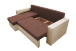Coltar extensibil Toledo, 226x145x79 cm, 2 lazi depozitare, Reversibil, Bej/MaroInterval lungime: Peste 200 cm | Tip: Extensibila | Material cadru: Lemn + Pal + MDF | Forma: Coltar | Material tapiterie: Textil; Piele ecologica | Numar locuri: 3 - imagine 12
