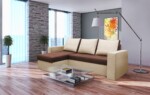 Coltar extensibil Toledo, 226x145x79 cm, 2 lazi depozitare, Reversibil, Bej/MaroInterval lungime: Peste 200 cm | Tip: Extensibila | Material cadru: Lemn + Pal + MDF | Forma: Coltar | Material tapiterie: Textil; Piele ecologica | Numar locuri: 3
