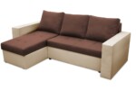 Coltar extensibil Toledo, 226x145x79 cm, 2 lazi depozitare, Reversibil, Bej/MaroInterval lungime: Peste 200 cm | Tip: Extensibila | Material cadru: Lemn + Pal + MDF | Forma: Coltar | Material tapiterie: Textil; Piele ecologica | Numar locuri: 3 - imagine 5