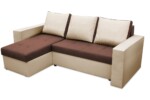 Coltar extensibil Toledo, 226x145x79 cm, 2 lazi depozitare, Reversibil, Bej/MaroInterval lungime: Peste 200 cm | Tip: Extensibila | Material cadru: Lemn + Pal + MDF | Forma: Coltar | Material tapiterie: Textil; Piele ecologica | Numar locuri: 3 - imagine 6