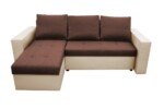 Coltar extensibil Toledo, 226x145x79 cm, 2 lazi depozitare, Reversibil, Bej/MaroInterval lungime: Peste 200 cm | Tip: Extensibila | Material cadru: Lemn + Pal + MDF | Forma: Coltar | Material tapiterie: Textil; Piele ecologica | Numar locuri: 3 - imagine 7