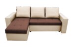 Coltar extensibil Toledo, 226x145x79 cm, 2 lazi depozitare, Reversibil, Bej/MaroInterval lungime: Peste 200 cm | Tip: Extensibila | Material cadru: Lemn + Pal + MDF | Forma: Coltar | Material tapiterie: Textil; Piele ecologica | Numar locuri: 3 - imagine 8