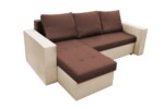 Coltar extensibil Toledo, 226x145x79 cm, 2 lazi depozitare, Reversibil, Bej/MaroInterval lungime: Peste 200 cm | Tip: Extensibila | Material cadru: Lemn + Pal + MDF | Forma: Coltar | Material tapiterie: Textil; Piele ecologica | Numar locuri: 3 - imagine 9