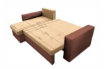 Coltar extensibil Toledo, 226x145x79 cm, 2 lazi depozitare, Reversibil, Maro/CremInterval lungime: Peste 200 cm | Tip: Extensibila | Material cadru: Lemn + Pal + MDF | Forma: Coltar | Material tapiterie: Textil; Piele ecologica | Numar locuri: 3 - imagine 4