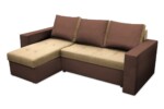 Coltar extensibil Toledo, 226x145x79 cm, 2 lazi depozitare, Reversibil, Maro/CremInterval lungime: Peste 200 cm | Tip: Extensibila | Material cadru: Lemn + Pal + MDF | Forma: Coltar | Material tapiterie: Textil; Piele ecologica | Numar locuri: 3 - imagine 6