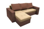 Coltar extensibil Toledo, 226x145x79 cm, 2 lazi depozitare, Reversibil, Maro/CremInterval lungime: Peste 200 cm | Tip: Extensibila | Material cadru: Lemn + Pal + MDF | Forma: Coltar | Material tapiterie: Textil; Piele ecologica | Numar locuri: 3 - imagine 10