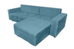 Coltar extensibil Venice, 287x169x96 cm, cu lada de depozitare, AlbastruTip: Extensibila | Interval lungime: Peste 200 cm | Forma: Coltar | Material tapiterie: Textil | Numar locuri: 3 | Garantie: 2 ani - imagine 6