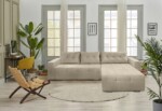 Coltar extensibil Venice, 287x169x96 cm, cu lada de depozitare, BejTip: Extensibila | Interval lungime: Peste 200 cm | Forma: Coltar | Material tapiterie: Textil | Numar locuri: 3 | Garantie: 2 ani
