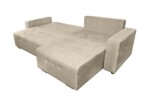 Coltar extensibil Venice, 287x169x96 cm, cu lada de depozitare, BejTip: Extensibila | Interval lungime: Peste 200 cm | Forma: Coltar | Material tapiterie: Textil | Numar locuri: 3 | Garantie: 2 ani - imagine 5