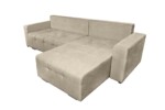 Coltar extensibil Venice, 287x169x96 cm, cu lada de depozitare, BejTip: Extensibila | Interval lungime: Peste 200 cm | Forma: Coltar | Material tapiterie: Textil | Numar locuri: 3 | Garantie: 2 ani - imagine 6