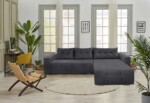Coltar extensibil Venice, 287x169x96 cm, cu lada de depozitare, GraphiteTip: Extensibila | Interval lungime: Peste 200 cm | Forma: Coltar | Material tapiterie: Textil | Numar locuri: 3 | Garantie: 2 ani