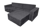 Coltar extensibil Venice, 287x169x96 cm, cu lada de depozitare, GraphiteTip: Extensibila | Interval lungime: Peste 200 cm | Forma: Coltar | Material tapiterie: Textil | Numar locuri: 3 | Garantie: 2 ani - imagine 6