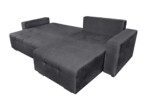 Coltar extensibil Venice, 287x169x96 cm, cu lada de depozitare, GraphiteTip: Extensibila | Interval lungime: Peste 200 cm | Forma: Coltar | Material tapiterie: Textil | Numar locuri: 3 | Garantie: 2 ani - imagine 8