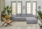 Coltar extensibil Venice, 287x169x96 cm, cu lada de depozitare, GriTip: Extensibila | Interval lungime: Peste 200 cm | Forma: Coltar | Material tapiterie: Textil | Numar locuri: 3 | Garantie: 2 ani
